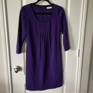 Calvin Klein purple long sleeve dress size 4